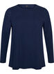 Basis jerseybluse med lange &aelig;rmer, Bl&aring;, Packshot image number 0