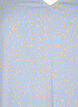 V-hals bluse i viskose med print, Blå, Packshot image number 2