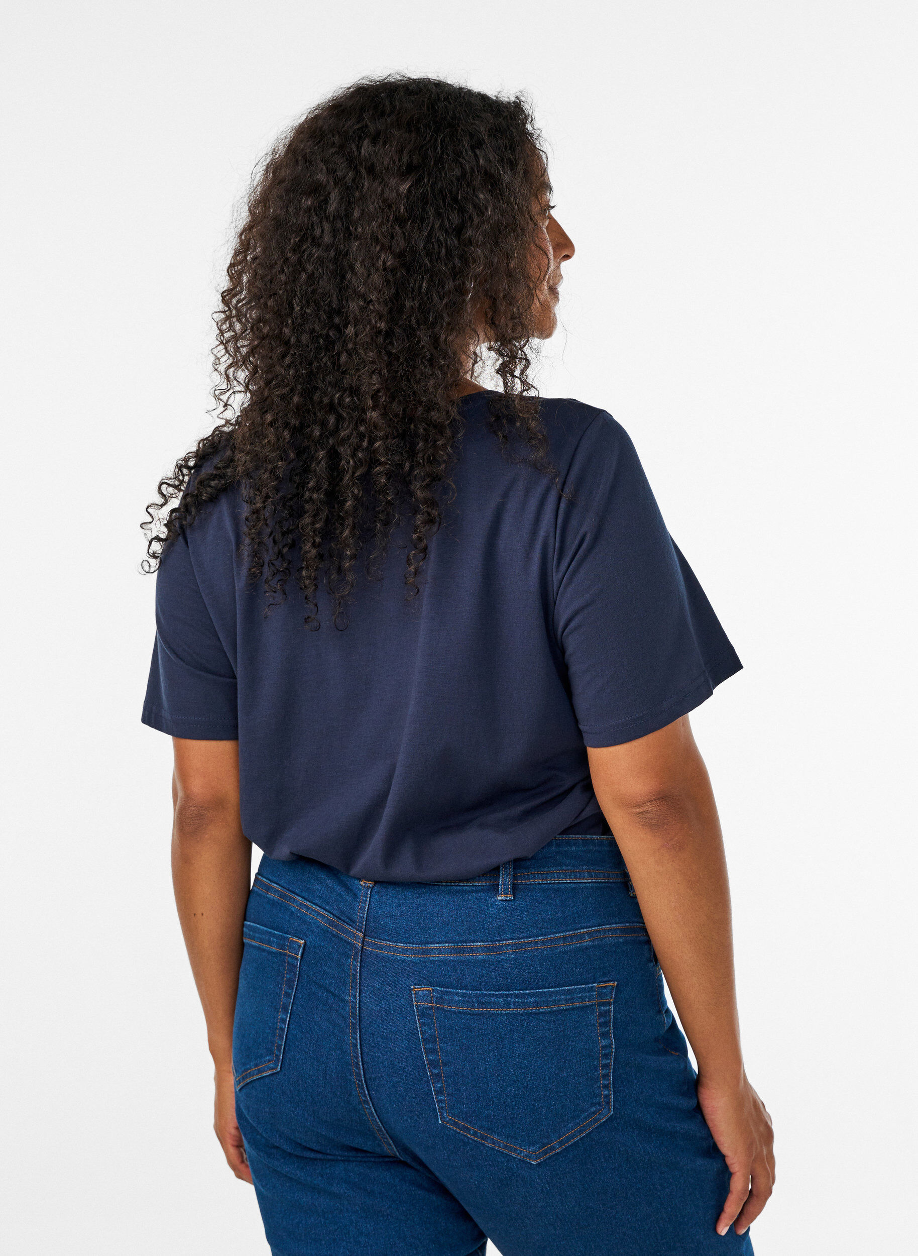 ZizziT-shirt med motiv, Bl&aring;, Model image number 2