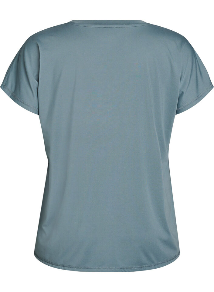 L&oslash;s tr&aelig;nings t-shirt med v-hals, Gr&aring;, Packshot image number 1