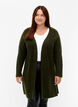 Lang ribstrikket cardigan, Forest Night Mel., Model image number 0