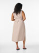 &AElig;rmel&oslash;s midikjole i h&oslash;r og viskose med striber, Beige, Model image number 1