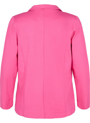 Enkel blazer med knaplukning, Shocking Pink, Packshot image number 1