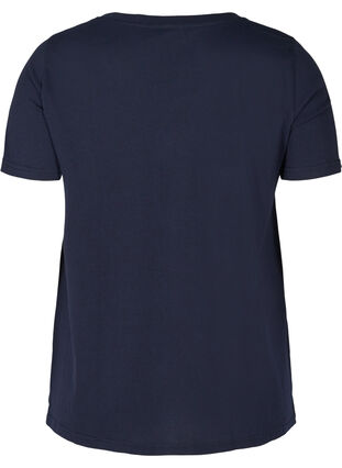 T-shirt med a-form og tryk på brystet, Night Sky, Packshot image number 1