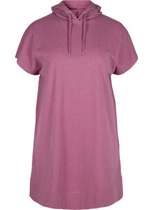 Lang sweatshirt med korte ærmer, Grape Nectar Melange, Packshot image number 0
