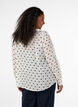 Skjortebluse i viskose med fl&aelig;sekrave, Hvid, Model image number 2