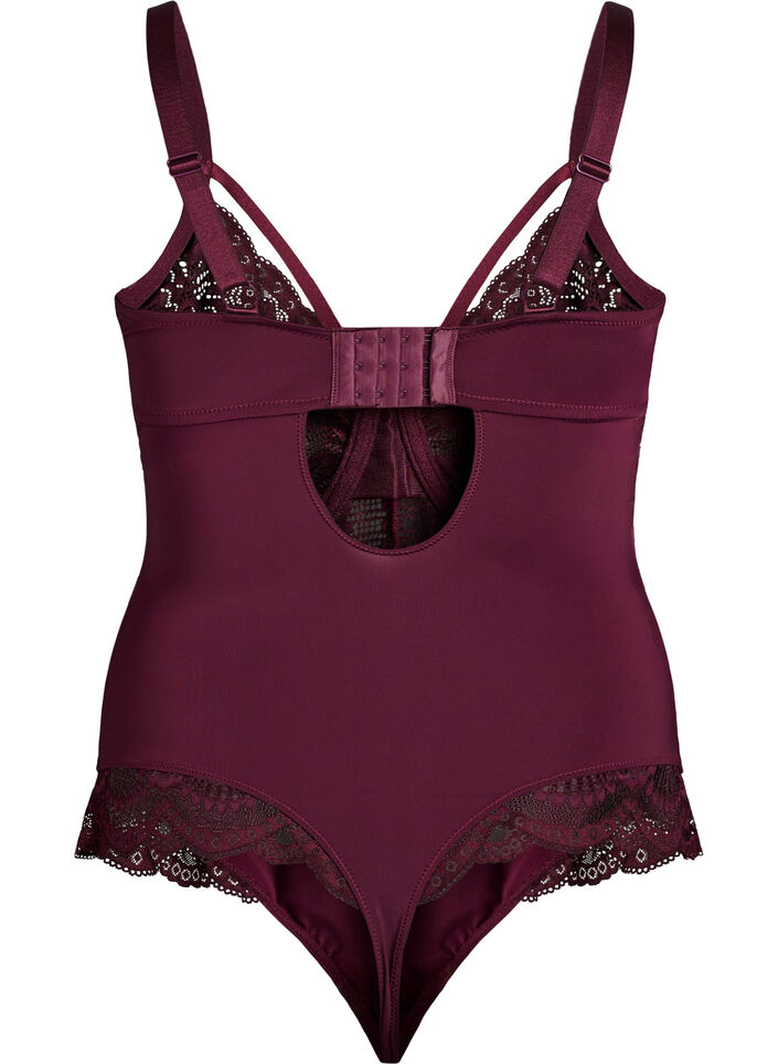 Blonde body med b&oslash;jle og stropdetalje, R&oslash;d, Packshot image number 1