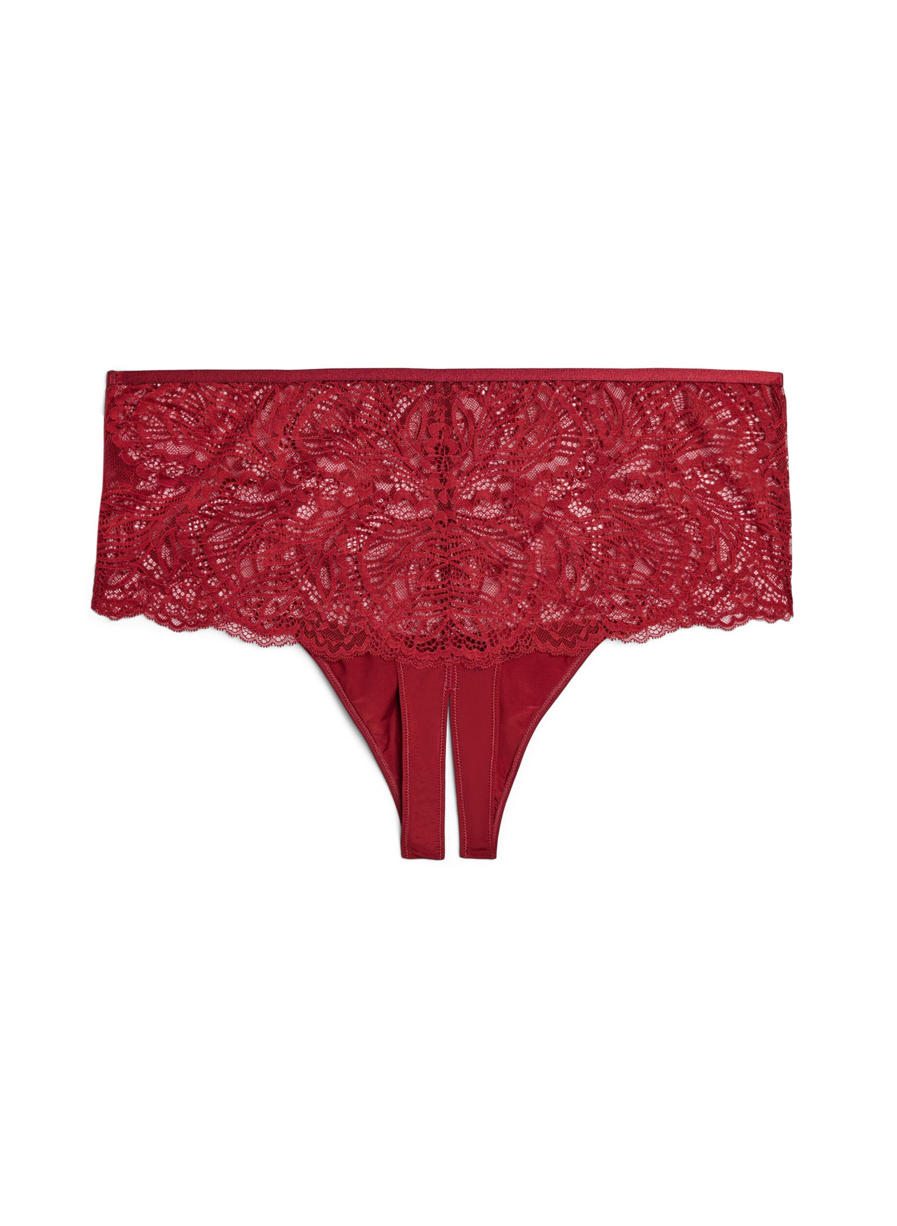 ZizziBundl&oslash;s hipster-string med blonde og h&oslash;j talje, R&oslash;d, Packshot image number 1