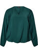 Bluse med balloneffekt og chiffondetaljer, Gr&oslash;n, Packshot image number 0