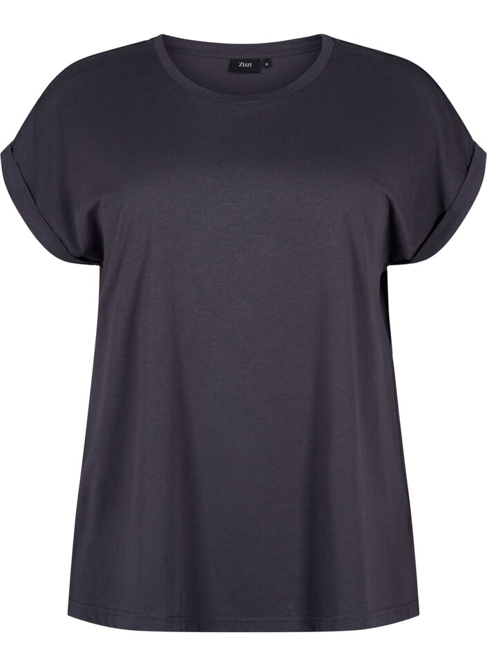 Kort&aelig;rmet t-shirt i bomuldsblanding, Gr&aring;, Packshot image number 0