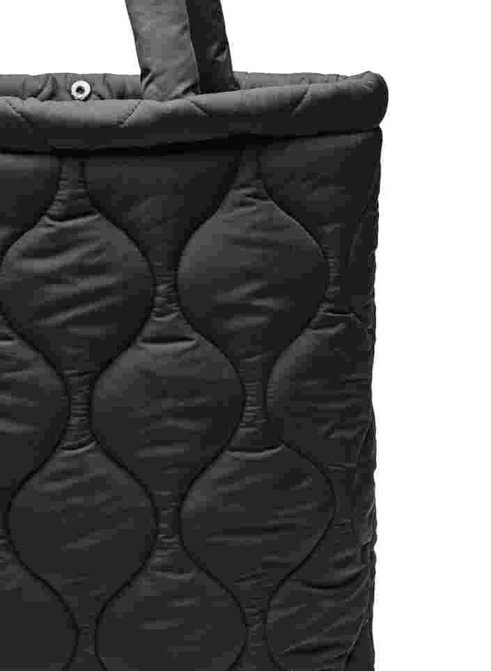 Quiltet taske, Black, Packshot image number 1