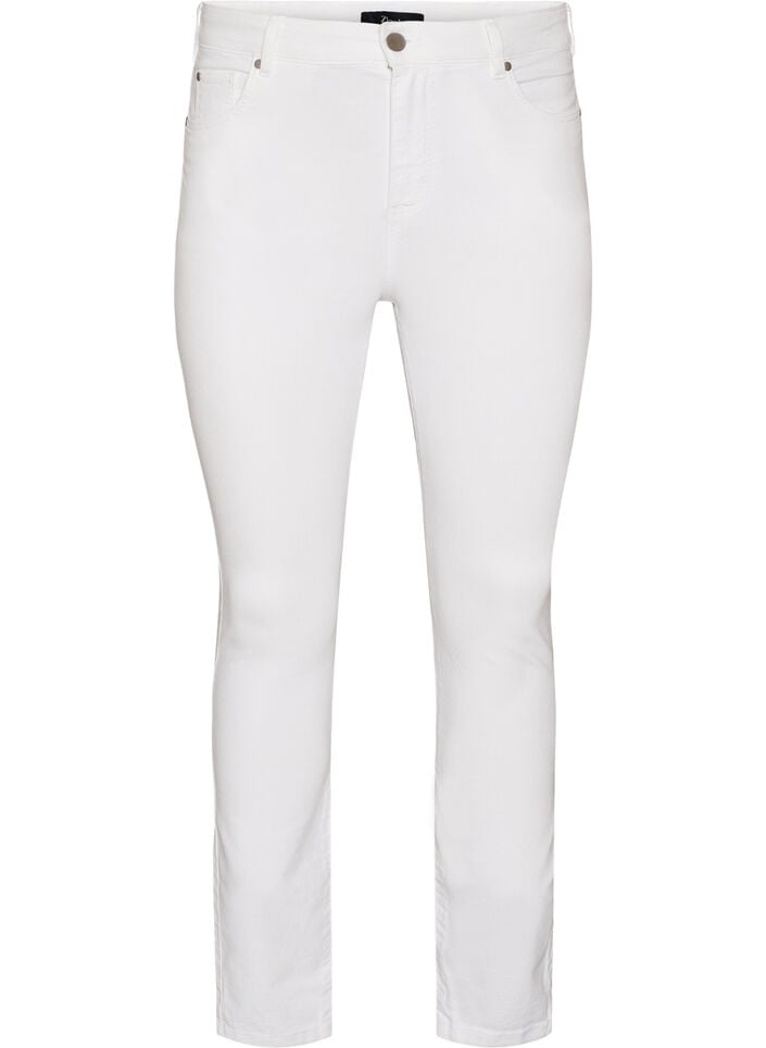 Amy jeans med h&oslash;j talje og super slim fit, Hvid, Packshot image number 0