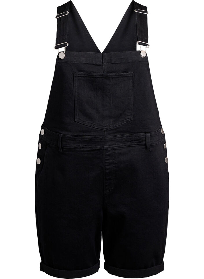 Overalls-shorts i denim, Sort, Packshot image number 0