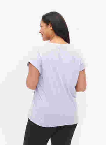 Meleret t-shirt med korte ærmer, Lavender Mél, Model image number 1