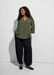 Bluse med 3/4 &aelig;rmer, Gr&oslash;n, Model image number 1