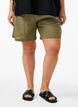 Løse shorts i bomuldsmix med hør, Deep Lichen Green, Model image number 2