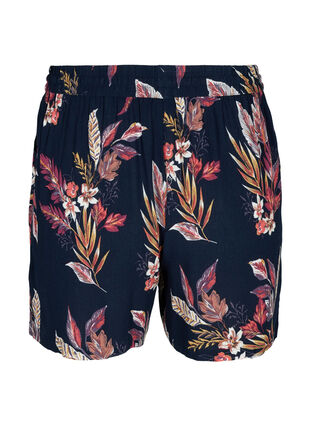 Løse viskose shorts med blomsterprint, Indian Summer Flower, Packshot image number 1