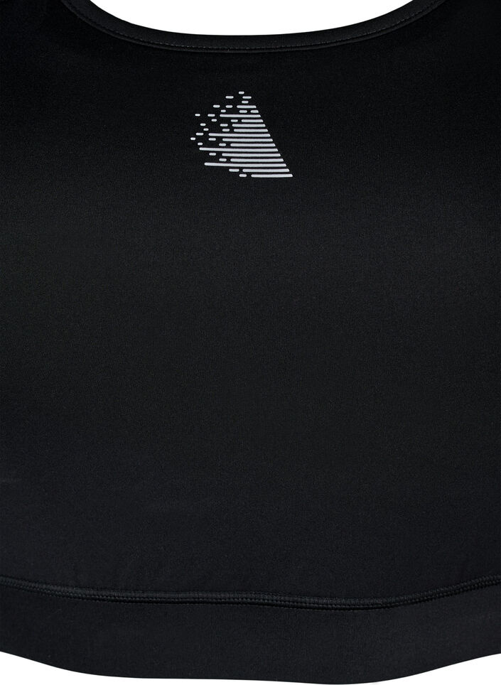 Sports bh med frontlomme, Sort, Packshot image number 2