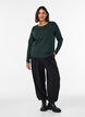 Lang&aelig;rmet basis T-shirt med rund hals, Gr&oslash;n, Model image number 1
