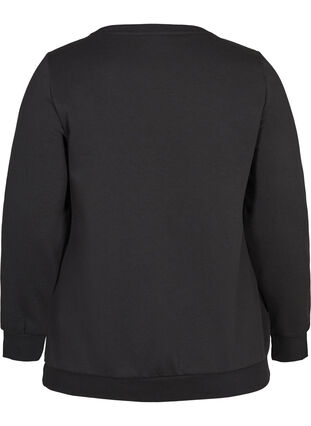 Jule sweatshirt med pailletter, Black, Packshot image number 1