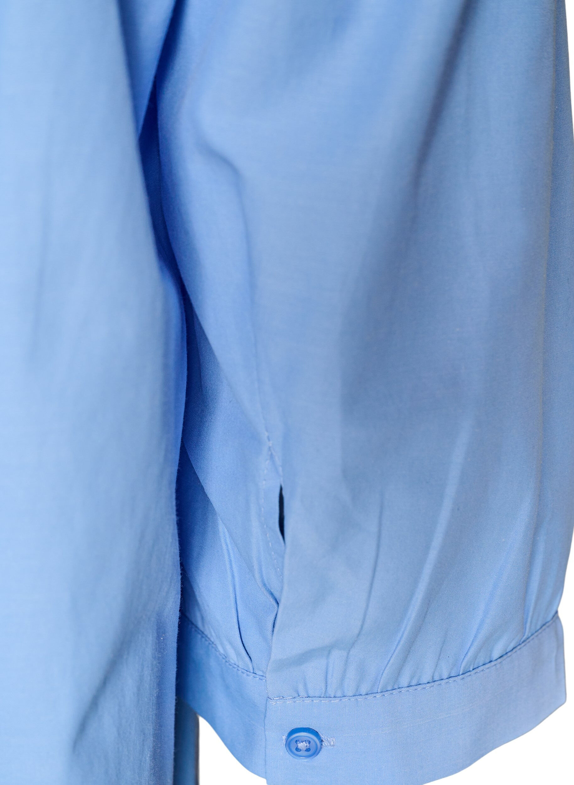 ZizziBluse med smock og 3/4-&aelig;rmer, Bl&aring;, Packshot image number 3