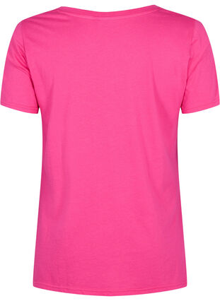 Bomulds t-shirt med korte ærmer, Shocking Pink FAITH, Packshot image number 1