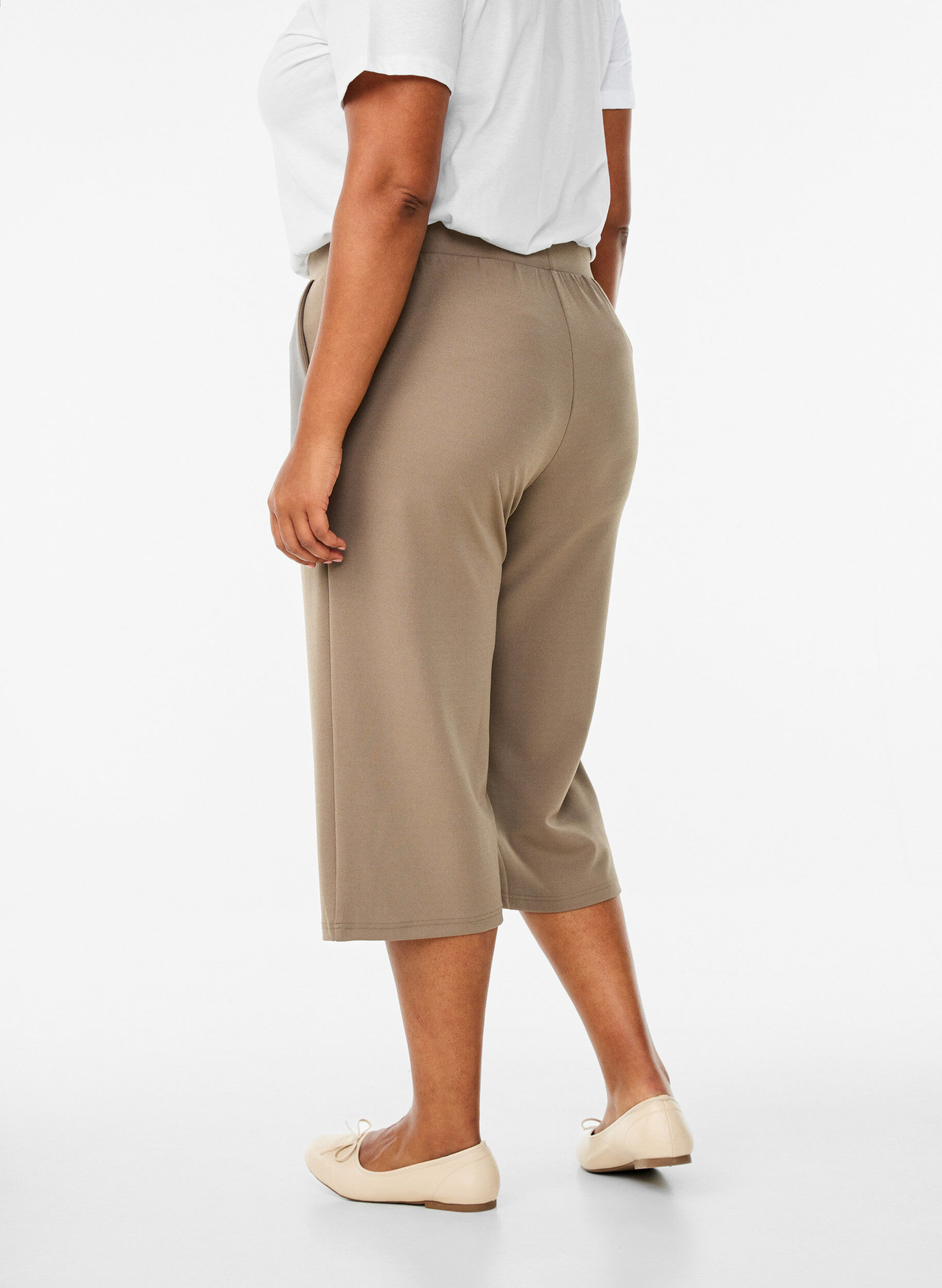 Zizzi FLASH - L&oslash;se knickers med h&oslash;j talje, Brun, Model image number 1