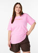 Sporty t-shirt i &oslash;kologisk bomuld, Lyser&oslash;d, Model image number 0