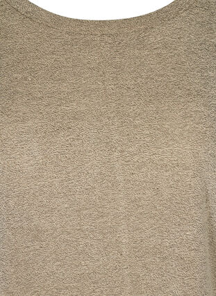 Ensfarvet bluse med lange ærmer, Caramel Cream, Packshot image number 2