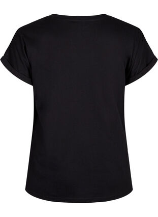 T-shirt i økologisk bomuld med guldtryk, Black W. Free, Packshot image number 1