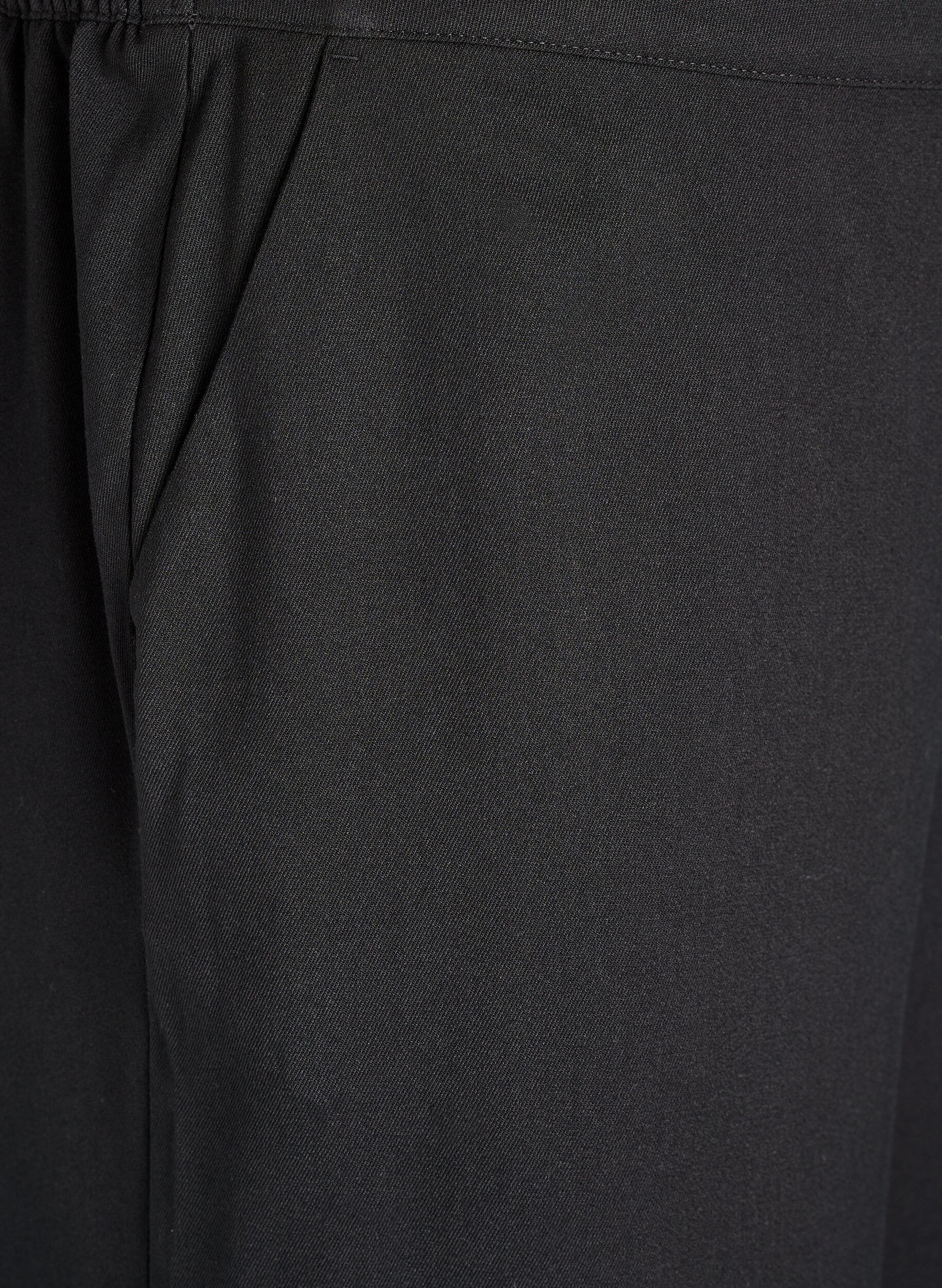 Zizzi Bukser med vide ben og h&oslash;j talje, Sort, Packshot image number 2