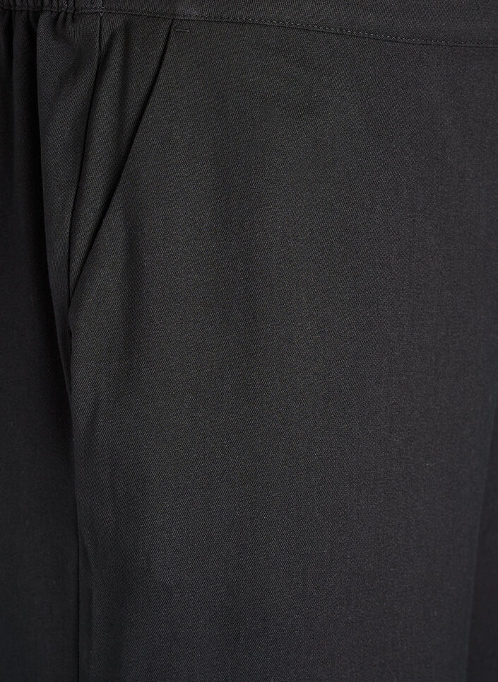 Bukser med vide ben og høj talje, Sort, Packshot image number 2