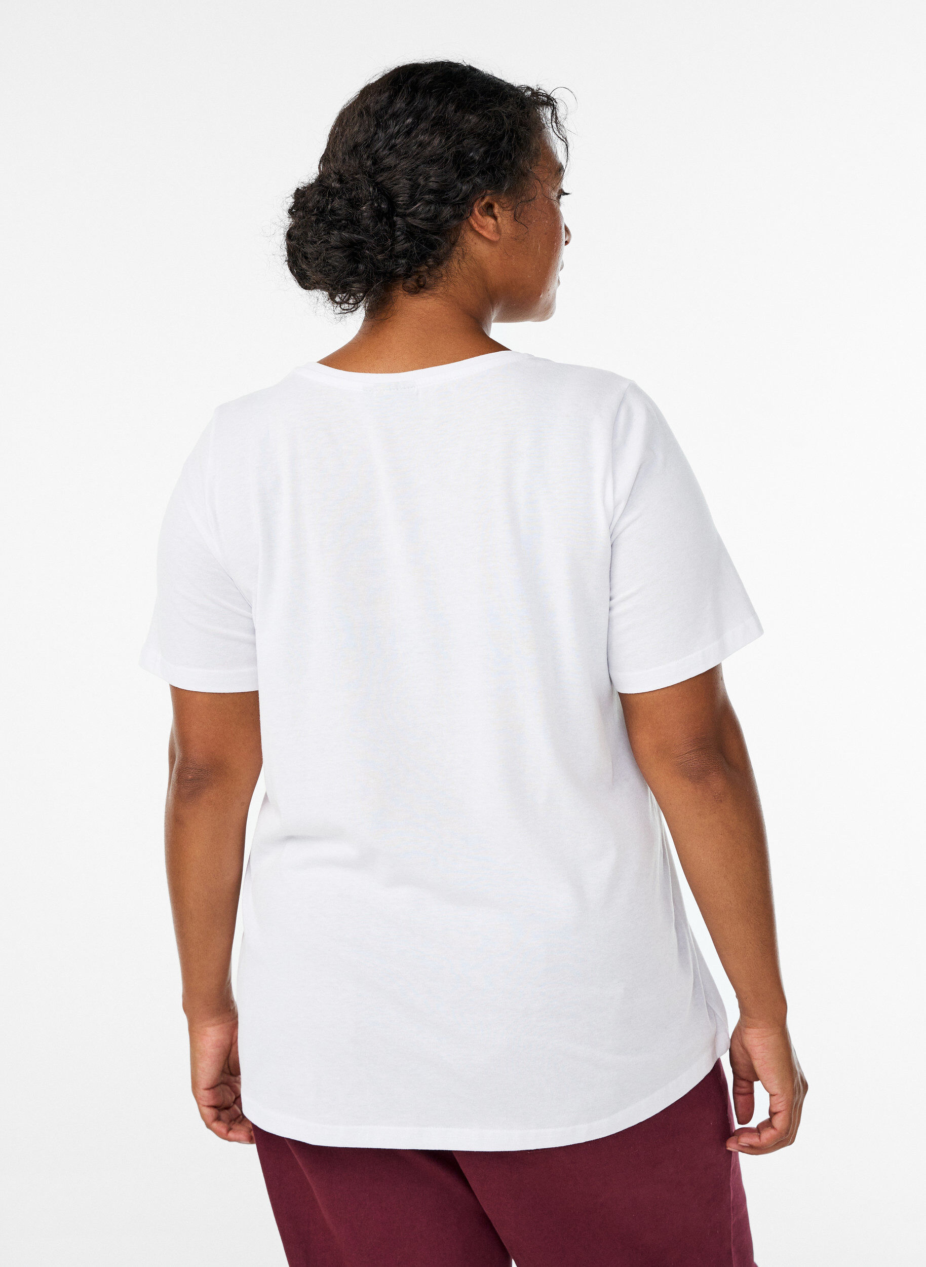 ZizziT-shirt med motiv, Hvid, Model image number 2