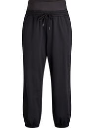 Sweatpants med bred taljelinning, Sort