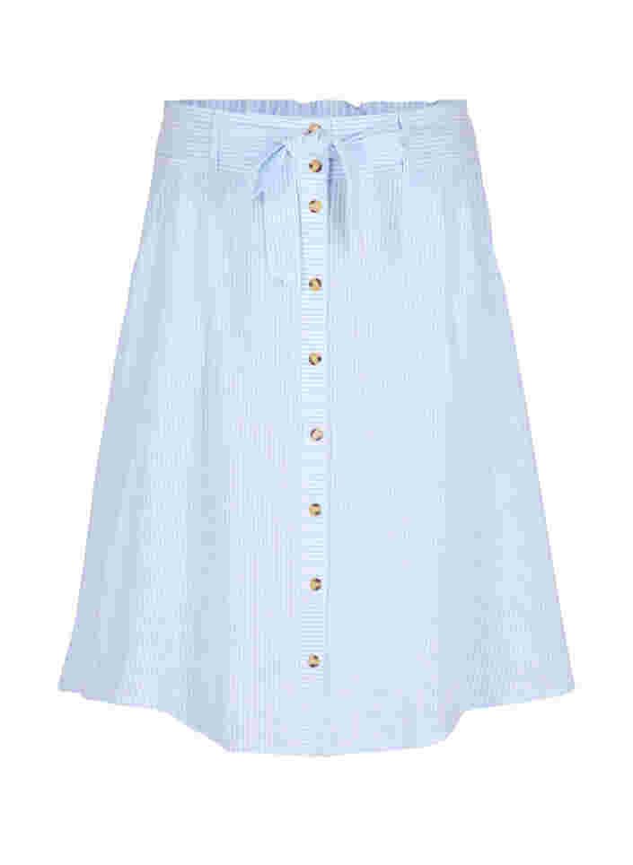 Stribet nederdel med lommer i bomuld, Blue Bell Stripe, Packshot