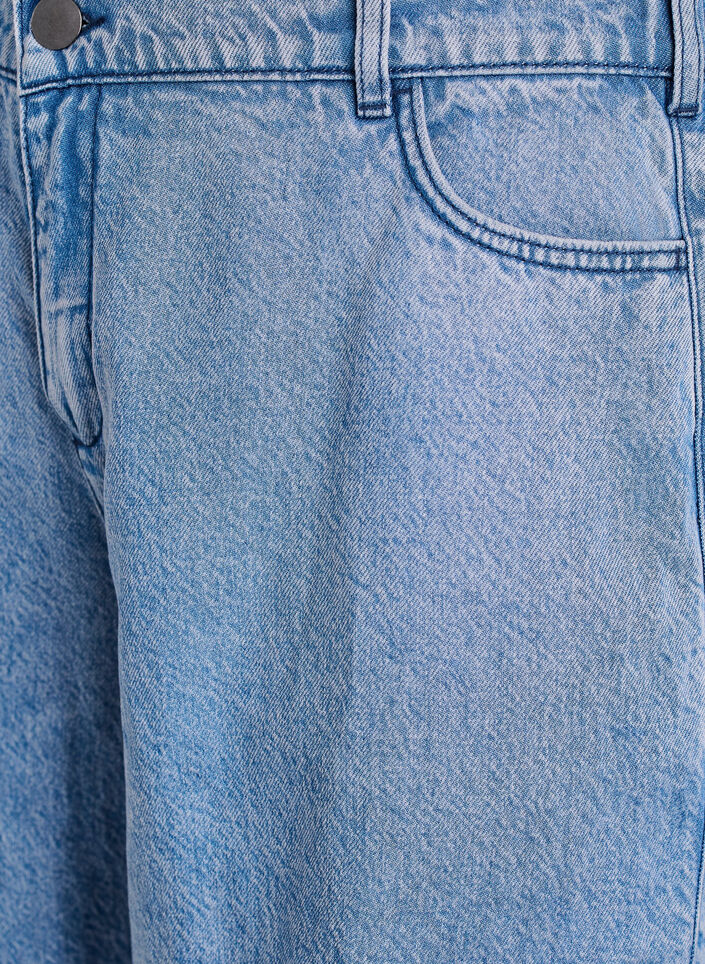 L&oslash;se denimshorts med h&oslash;j talje, Bl&aring;, Packshot image number 2