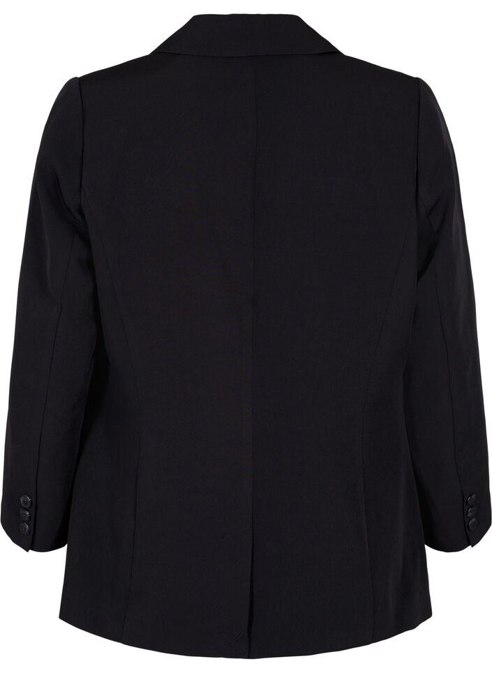 Blazer med en enkelt knaplukning, Black, Packshot image number 1