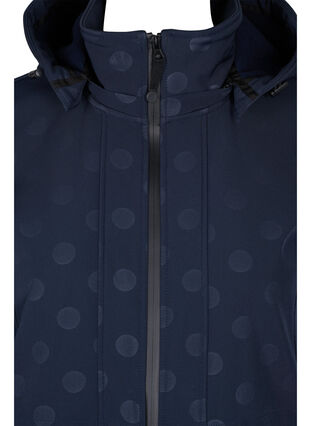 Softshell jakke med aftagelig hætte, Navy, Packshot image number 2