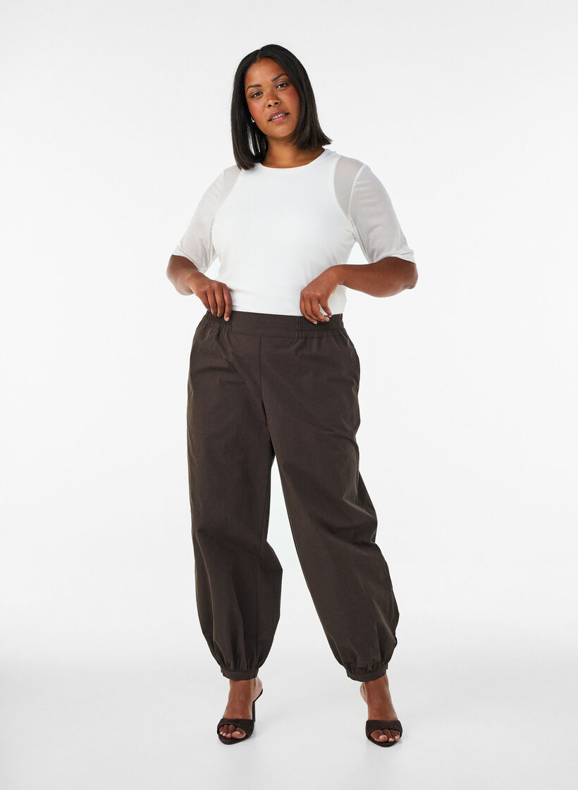 Meshbluse med korte &aelig;rmer og rund hals, Vanilla, Model image number 1