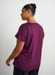 L&oslash;s tr&aelig;nings t-shirt med V-hals, Lilla, Model image number 2