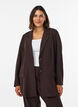Blazer med lommer og slids, Brun, Model image number 0