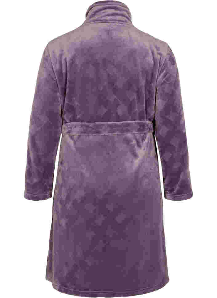 Morgenkåbe med lynlås og lommer, Vintage Violet, Packshot image number 1