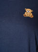 T-shirt i &oslash;kologisk bomuld med bamsemotiv, Bl&aring;, Packshot image number 2