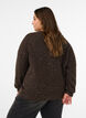 Cardigan med pailletter og knapper, Brun, Model image number 2