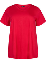 Kortærmet t-shirt med a-shape, Lipstick Red