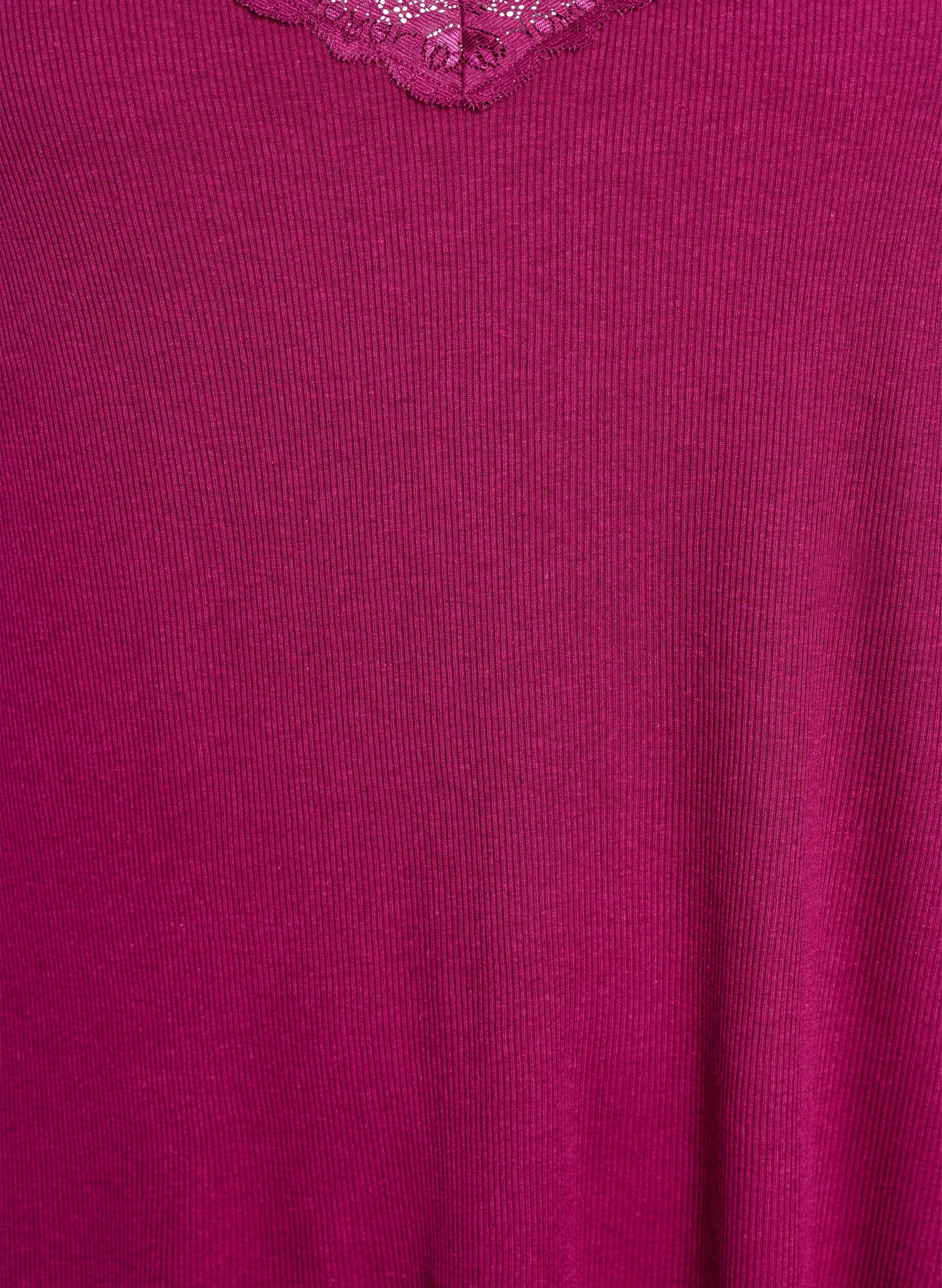 Zizzi Natkjole med blondekant, Lilla, Packshot image number 2