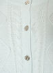 Kabelstrikket cardigan med dekorative knapper, Bl&aring;, Packshot image number 2