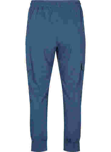 Sweatpants med cargolommer, Insignia Blue Mel. , Packshot image number 1