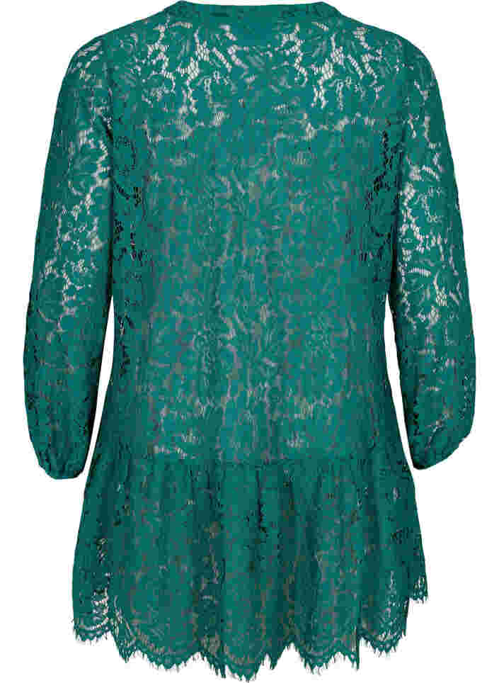 Blonde tunika med knaplukning, Evergreen, Packshot image number 1