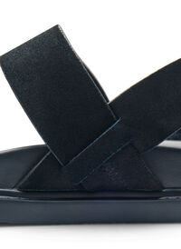 Wide fit sandal i ruskind, Black, Model